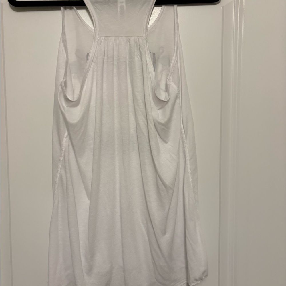 Bella Canvas White Flowy Tank Top- worn once! - Picture 3 of 3